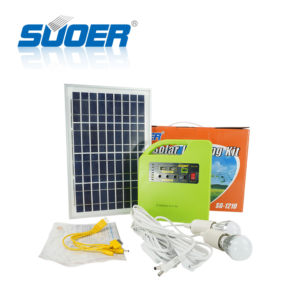 Suoer Protable LED lighting solar lighting system built-in battery and audio speaker from China manufacturer